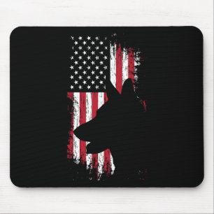 Deutsch Amerikanischer Flagge Hund Shirt Usa Patri Mousepad