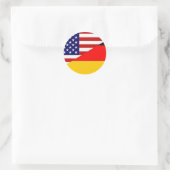 Deutsch-Amerikanischer Freundschaftsaufkleber Runder Aufkleber (Tasche)