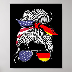 Deutsch-amerikanischer Patriot stolz gewachsene Fr Poster