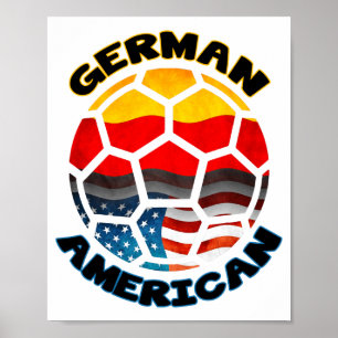 Deutsch-amerikanisches Fußball-T-Shirt Poster