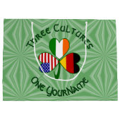 Deutsch-Amerikanisches Kleeblatt Personalisiert Große Geschenktüte (Rückseite)