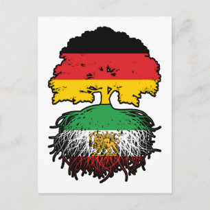 Deutsch aufgewachsene iranische Wurzeln Löwe und S Postkarte