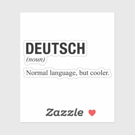 DEUTSCH AUFKLEBER (Blatt)