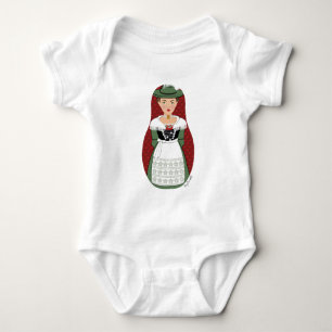 Deutsch, Bayerisch, Matryoshka Baby Bodysuit Strampler