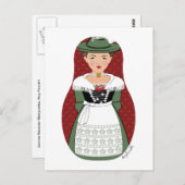 Deutsch, Bayerische Matryoshka Postkarte (Vorne/Hinten)