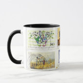 Deutsch-Briefmarken Collage 1 Tasse (Links)