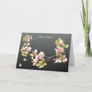 Deutsch Danke Karte mit hübsch rosa Magnolia