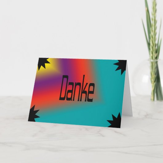 Deutsch Dankeschön Karte (Vorderseite)