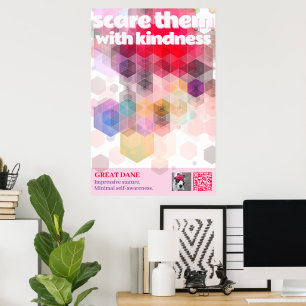 Deutsch-Doggen-Plakat: Erschrecke sie mit Freundli Poster