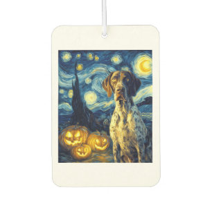 Deutsch Drahthaar 1 Süßer Hund Halloween Ja Autolufterfrischer