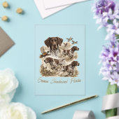 Deutsch Drahthaar  Acryleinladungen (In Situ (Hochzeit))