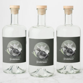 Deutsch Drahthaar Alkoholflaschenetikett