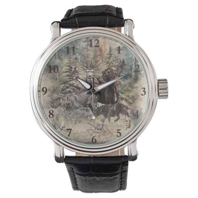 Deutsch Drahthaar Armbanduhr (Vorderseite)