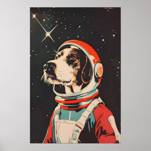 Deutsch Drahthaar Astronaut Poster, Deutsch Poster