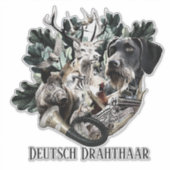 Deutsch Drahthaar Aufkleber (Vorderseite)