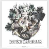 Deutsch Drahthaar Aufkleber (Blatt)