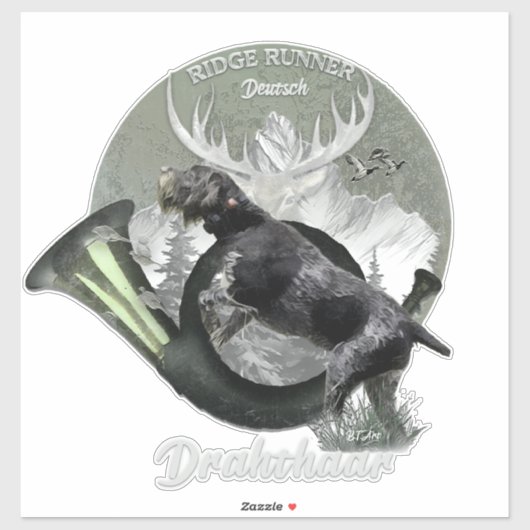 Deutsch Drahthaar Aufkleber (Blatt)