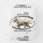 Deutsch Drahthaar, bester Kanonenhund Geschenkpapier Set (Beispiel)