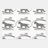 Deutsch Drahthaar, bester Kanonenhund Geschenkpapier Set (Vorderseite)