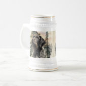 Deutsch Drahthaar Bierglas (Vorderseite Links)
