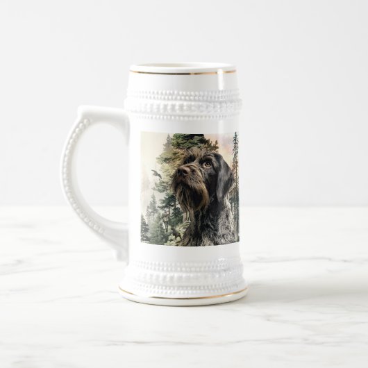 Deutsch Drahthaar Bierglas (Links)