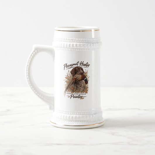 Deutsch Drahthaar Bierglas (Links)