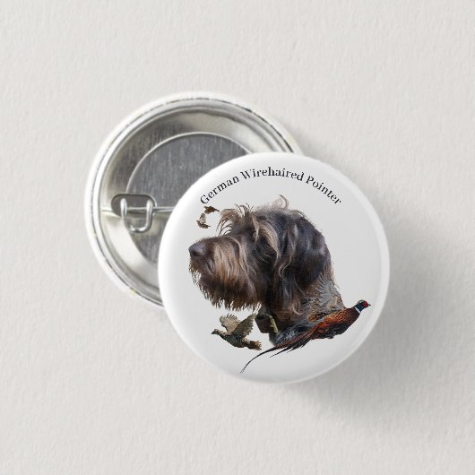 Deutsch-Drahthaar Button (Vorne & Hinten)