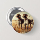 Deutsch Drahthaar Button (Vorne & Hinten)