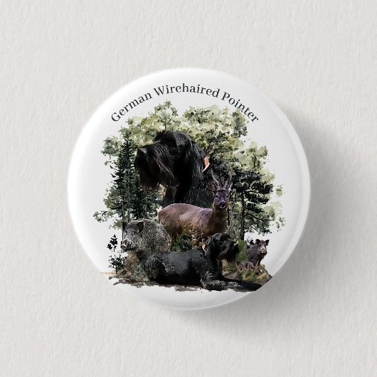 Deutsch-Drahthaar Button (Vorderseite)