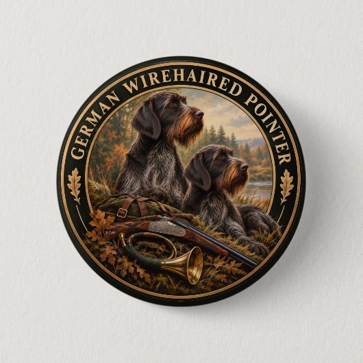 Deutsch Drahthaar Button (Vorderseite)
