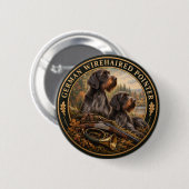 Deutsch Drahthaar Button (Vorne & Hinten)