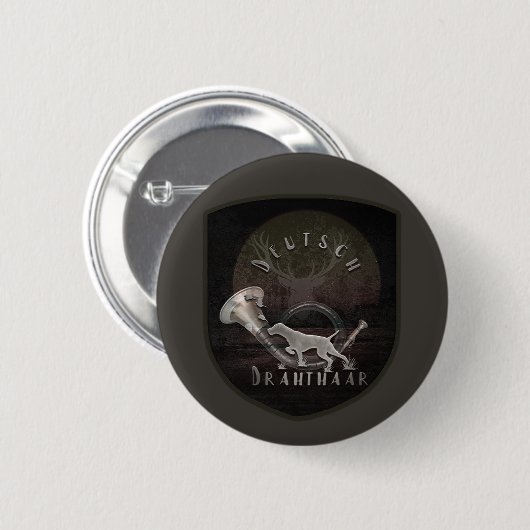 Deutsch-Drahthaar Button (Vorne & Hinten)