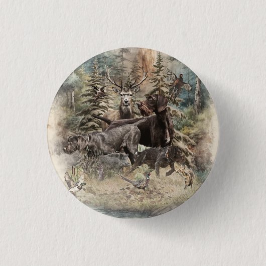 Deutsch Drahthaar Button (Vorderseite)