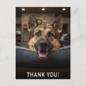 Deutsch Drahthaar Dankeschön Postkarte (Vorderseite)