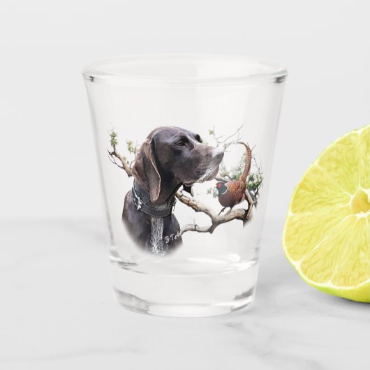 Deutsch Drahthaar, DD Schnapsglas (Vorderseite)