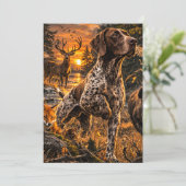 Deutsch Drahthaar Einladung (Stehend Vorderseite)