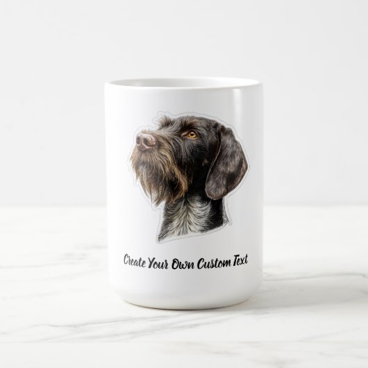 Deutsch Drahthaar Erstellen Sie Ihren eigenen Text Kaffeetasse (Mittel)