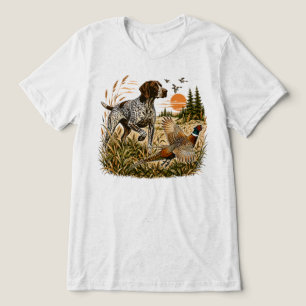 Deutsch Drahthaar Fasanenjagd Tri-Blend Shirt