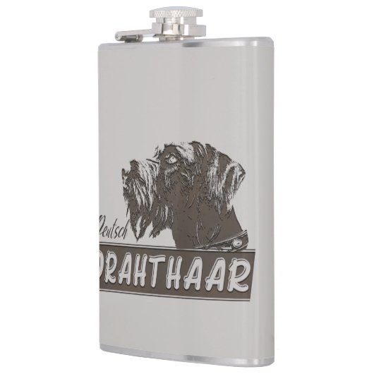 Deutsch Drahthaar Flachmann (Links)