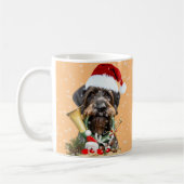 Deutsch Drahthaar, Frohe Weihnachten! Schaltfläche Kaffeetasse (Links)