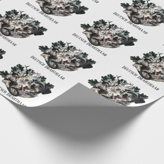 Deutsch Drahthaar Geschenkpapier (Ecke)