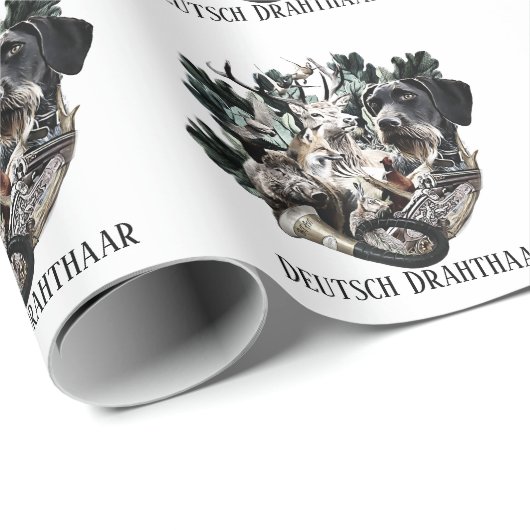 Deutsch Drahthaar Geschenkpapier (Rolleneckpunkt)
