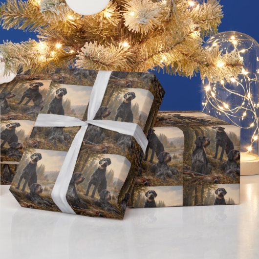 Deutsch Drahthaar Geschenkpapier (Feiertage)
