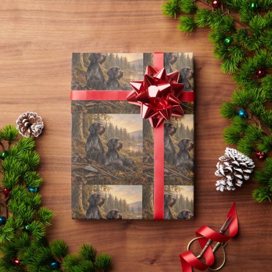 Deutsch Drahthaar Geschenkpapier (Feiertagsgeschenk)
