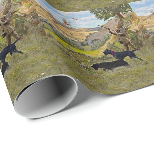 Deutsch Drahthaar Geschenkpapier (Rolleneckpunkt)