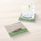 Deutsch Drahthaar Glasuntersetzer (Schrägansicht)