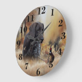 Deutsch Drahthaar Große Wanduhr (Winkel)