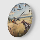 Deutsch Drahthaar Große Wanduhr (Winkel)