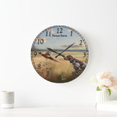 Deutsch Drahthaar Große Wanduhr (Zuhause)