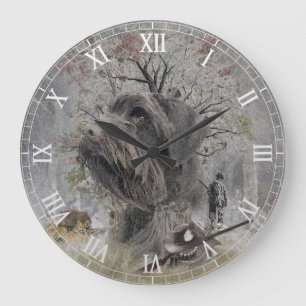 Deutsch Drahthaar Große Wanduhr
